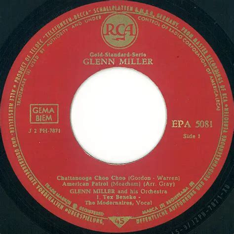 Glenn Miller Chattanooga choo choo (Vinyl Records, LP, CD) on CDandLP