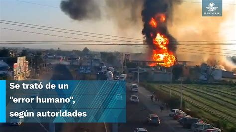 Momento exacto de explosión de pipa en gasolinera sobre carretera Tula