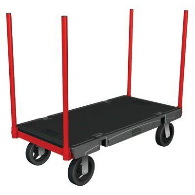 30" x 96" x 24" Heavy Duty Lumber and Pipe Cart with 6 All-Terrrain Airless Wheel | Wayfair