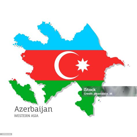 Vetores De Mapa Do Azerbaijão Com Bandeira Nacional E Mais Imagens De Arte Arte Azerbaidjão