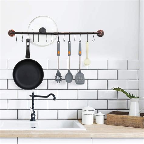 Durable Multi Function Rack Hook Self Adhesive Wall Mounted Kitchen