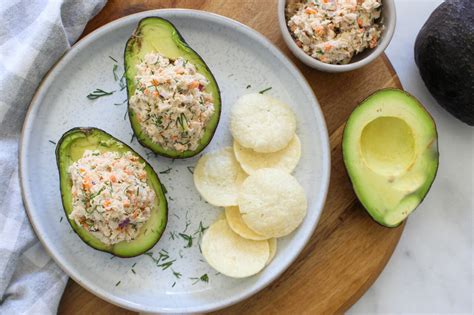 Salmon Salad Stuffed Avocados