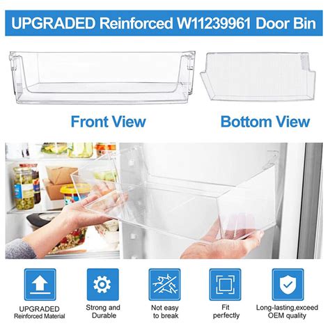 W Refrigerator Door Shelf Bin Fit Whirlpool W