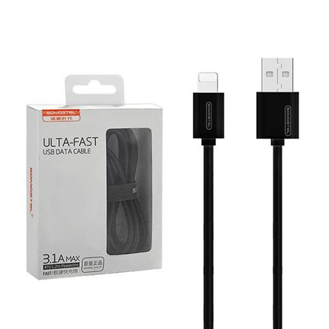 Kabel Usb Iphone A Somostel Czarny Mah Quick Charger M