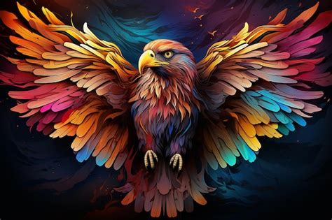 Premium Ai Image Bold Majesty Eagle With Outstretched Wings In Bright