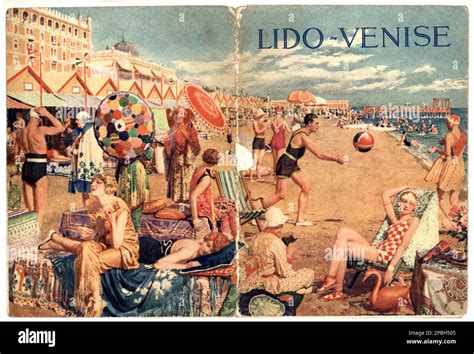 Lido Di Venezia Italie La Couverture Illustration De L