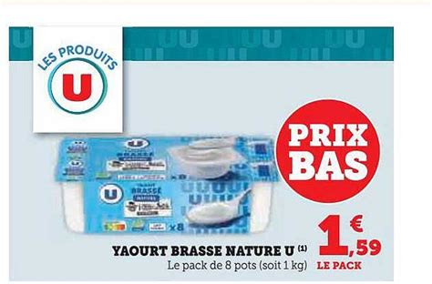 Promo Yaourt Brasse Nature U Chez Hyper U ICatalogue Fr