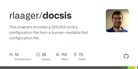github rlaagerdocsis  program encodes  docsis binary