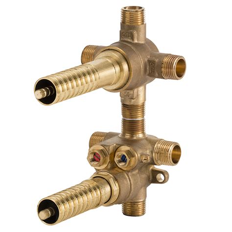 2 Handle Thermostatic Rough Valve With 3 Way Diverter Shared Functions