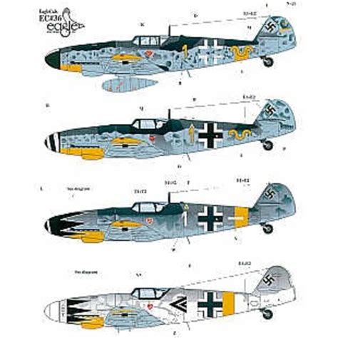 Eagle Cal Decal Decal Messerschmitt Bf 109G 6 4 Erich Hartmann S