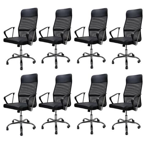 Cadeira De Escritorio Confortavel E Resistente - Conjunto 8 Cadeiras De Escritório Base Cromada Resistente Confortável ...