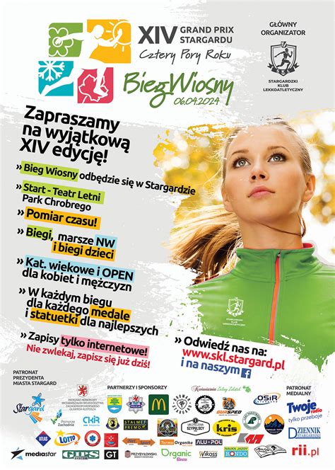 Lista Zg Oszonych Do Xiv Grand Prix Stargardu Cztery Pory Roku Bieg