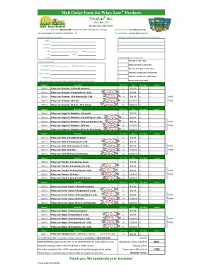 Fillable Online Fillable Online Whey Low Order Form Fax Email Print