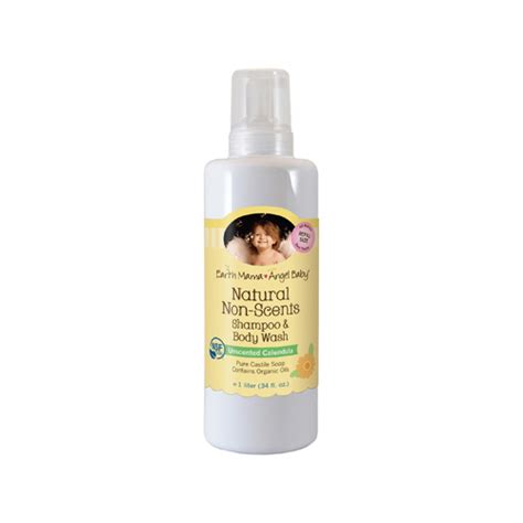 Earth Mama Angel Baby Shampoo And Body Wash Organic Unscented 34 Oz