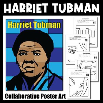 Harriet Tubman Collaborative Poster Art Coloring Page Women S History