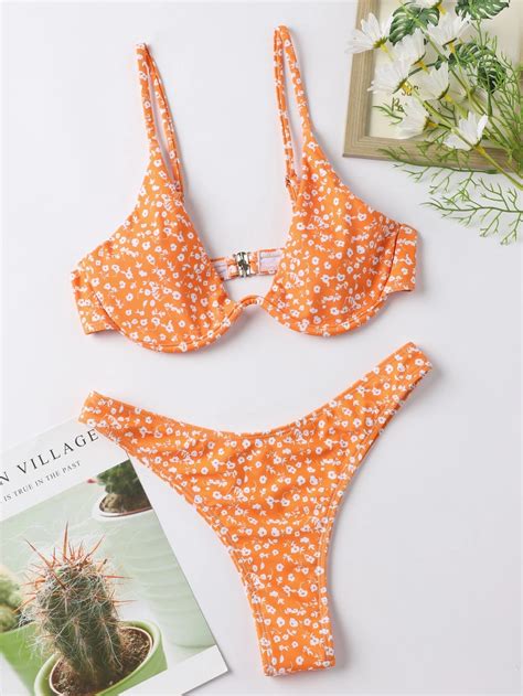 Shein Bikini Con Aro Floral Vezia