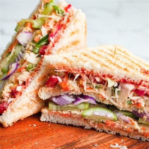 Veg club sandwich recipe – How to make club sandwich – Yum Curry