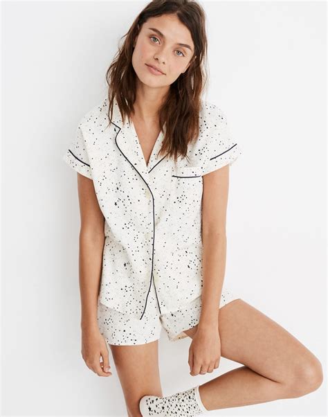 Madewell Flannel Bedtime Pajama Set In Starscape