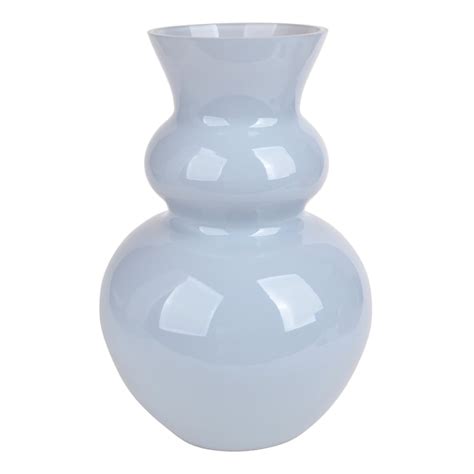 Providence Blue Glass Bubble Vase, 12"