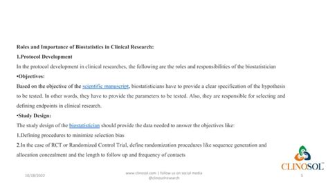 Role Of Biostatistics In Clinical Trials Ppt