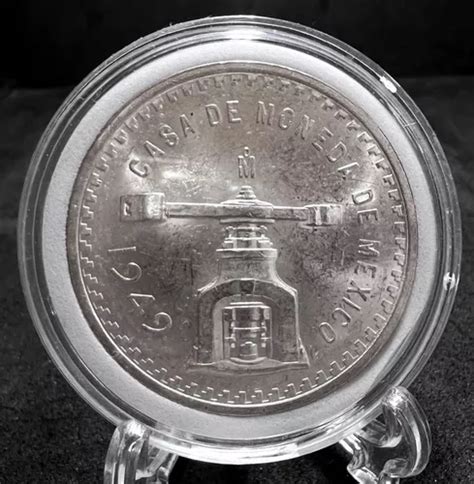 Moneda Plata Pura Onza Troy 1949 Alta Condición Sin Circular Meses