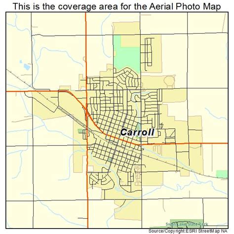 Aerial Photography Map Of Carroll Ia Iowa