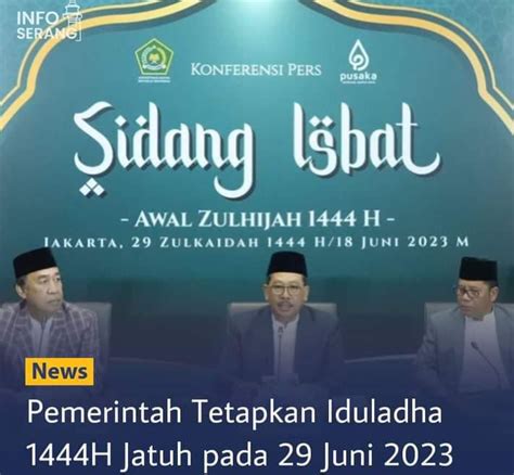 Tetapkan Kemenag RI Resmi Menetapkan Hari Raya Idul Adha Pada Kamis