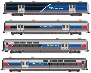 AMTRAK Viewliner II in Phase VII Train Cars