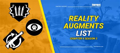 Fortnite Reality Augments List In Chapter Season The Latest Perks