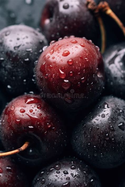 A Bunch Of Red Cherries In A Circle Of Green Cherry Leaves Illustration