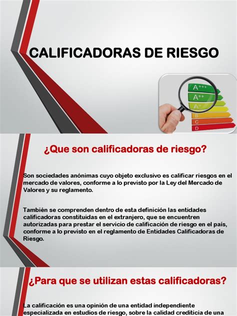 Calificadoras De Riesgo Pdf Economias Inversiones