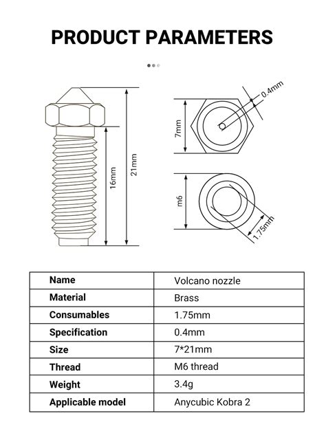 Buse Constants Ique Pour Imprimante D Anycubic Kobra Kobra Neo Pro