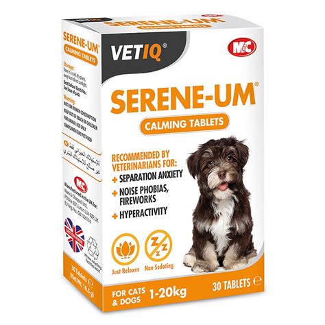 Serene Um Dog And Cat Calmer 30 Tablets Anxiety Solutions Farm