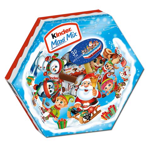 Ferrero Kinder Maxi Mix Teller Weihnachten Schokolade 143g Packung