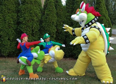 Awesome Homemade Mario Family Costume - Bowser, Mario, Luigi, Toad, and ...