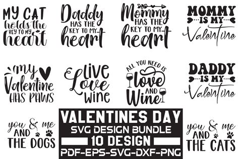 Valentines Day Svg Design Bundle Graphic By Creativekhadiza124