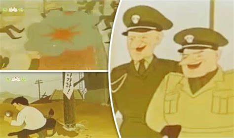 North Korea propaganda cartoon shows children bombing the US army ...