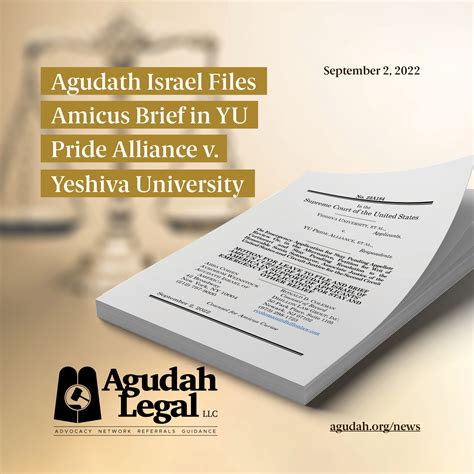 Agudath Israel Files Amicus Brief In Yu Pride Alliance V Yeshiva