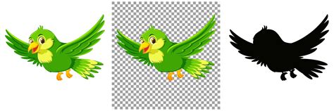 Green bird cartoon character 1361111 Vector Art at Vecteezy