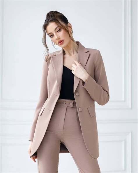 Classic Formal Pantsuit For Business Women Office Pants Suit For Women