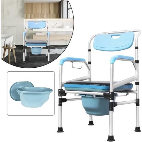 Aufun Chaise percée Réglable en Hauteur WC de toilettes Chaise De