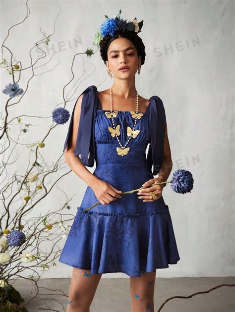 Frida Kahlo X Shein X Designer Caterine Sanchez Vestido De Verano Con