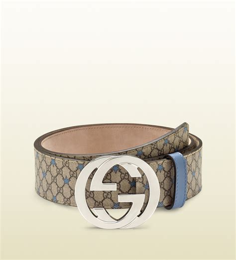 Lyst Gucci Gg Supreme Canvas Belt With Interlocking G Buckle In