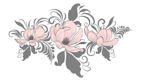 Flower Divider Svg Magnolia Graphic By Aneisspiaf Creative Fabrica