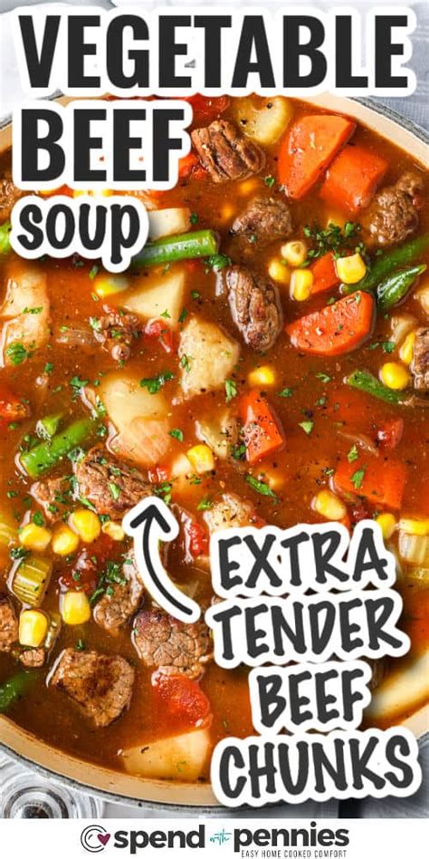 Vegetable Beef Soup Spend With Pennies Tri This