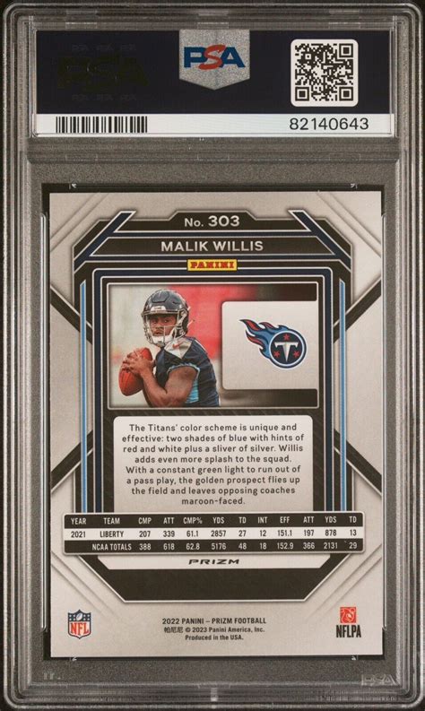 Panini Prizm Rookies Orange Ice Prizm Malik Willis Rc For