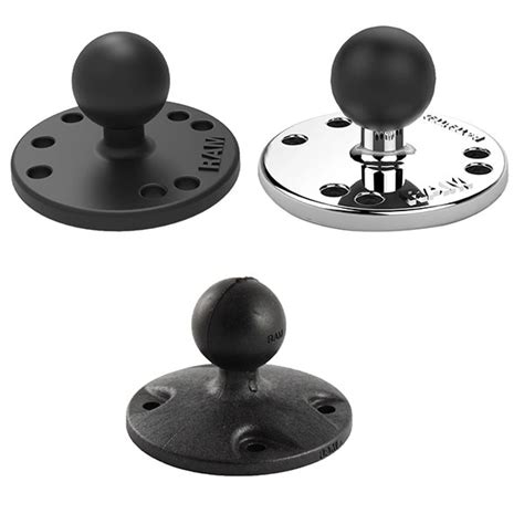 Ram Mounts Round Amps Base With Size B Ball Mount Sportsbikeshop