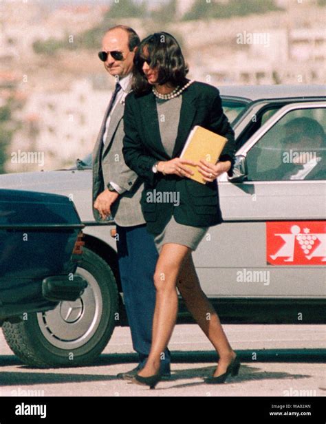 Ghislaine Maxwell, daughter of Robert Maxwell, at Jerusalem Airport ...