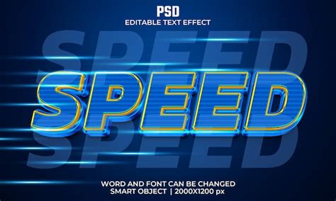 Premium Psd Speed D Editable Text Effect Premium Psd With Background