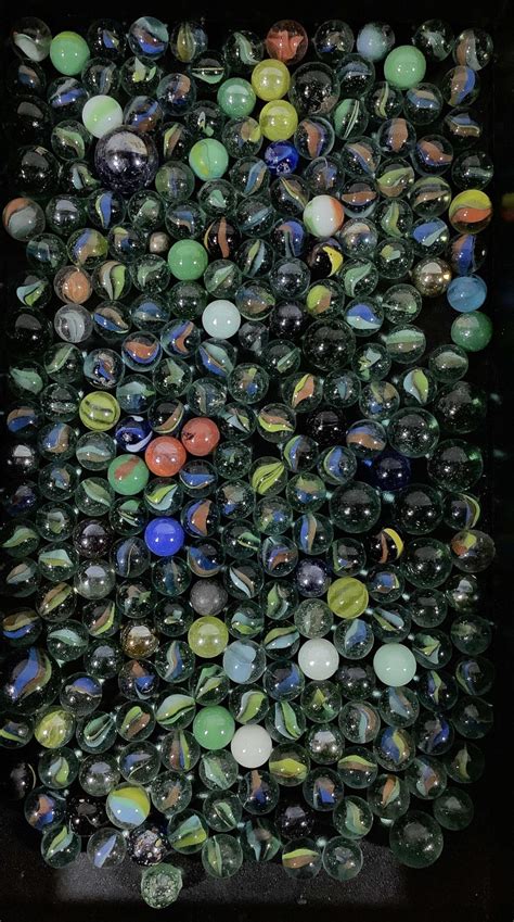 Lot Assorted Vintage Glass Marbles